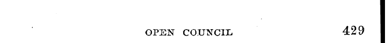 OPEN COUNCIL 429
