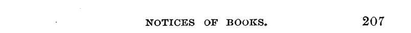 NOTICES OF BOOKS. 207