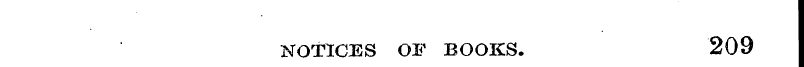 NOTICES OF BOOKS. 209