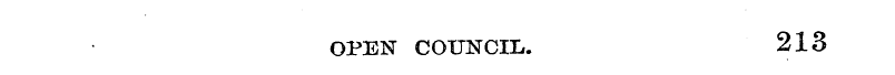 OPEN COUNCIL. 213