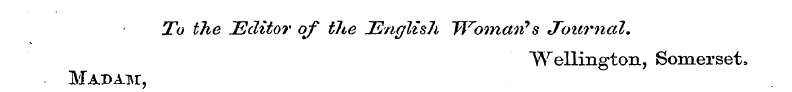 To the Editor of the ~Englis7i Woman's J...