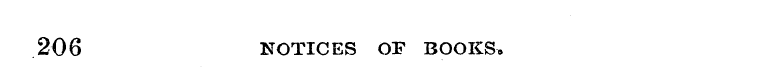 206 NOTICES OF BOOKS.