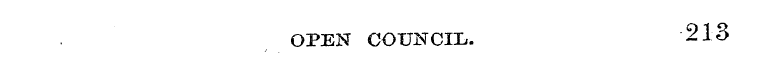 213 OPEN COUNCIL.