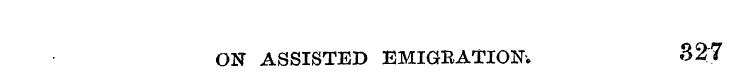 ON ASSISTED EMIGBATIONv 327