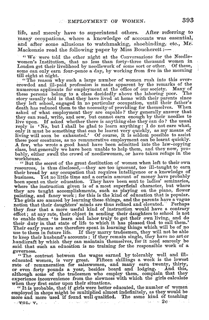 English Woman’s Journal (1858-1864): F Y, 1st edition - Employment Gi 1 Women, 393