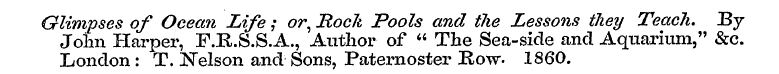 Grlimpses of Ocean Life; or, Mock Pools ...
