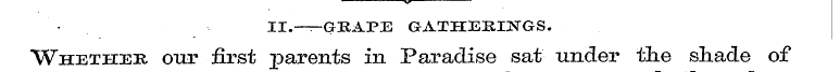 II.-^-GEAPE GATHERINGS. Whether our firs...
