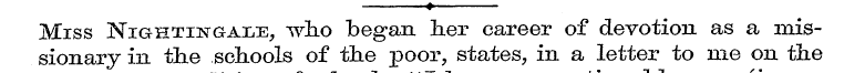 « Miss Nightingale, who began iier caree...