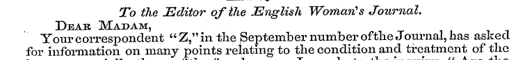 To the Editor of Hie JEnglish Woman" 1 s...