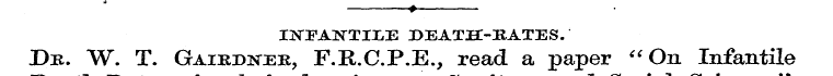 a # INTAKTTIIE DEATH-KATES. De. W. T. Ga...