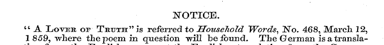 NOTICE. " 1 85 A 9 Lover , where of the ...