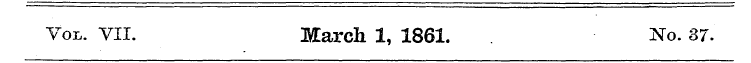 Vol. VII. March 1, 1861. No. 37.