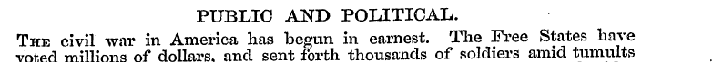 PUBLIC AND POLITICAL. voted The civil mi...