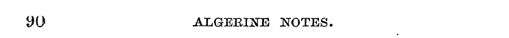 yO ALGEKrSTE NOTES.