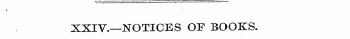 XXIV.—NOTICES OF BOOKS.