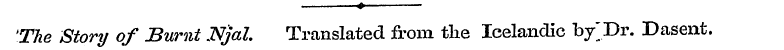 » 'The Story of Burnt Njal. Translated f...