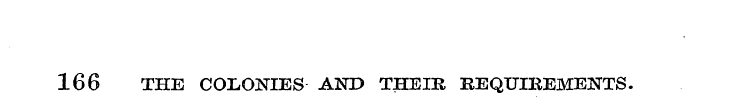 166 THE COLONIES AND THEIR EEQUIEEMENTS.