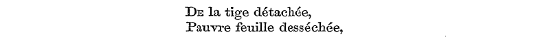 De la tige detacliee, Patrvre feuille de...