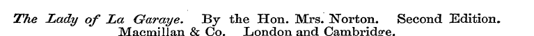 The Lady of La Macmillan Garaye. & B Co ...