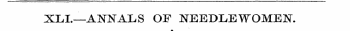 XLI-AMALS OF NEEDLEWOMEN.