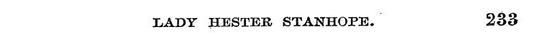 LADY HESTER STANHOPE. 233