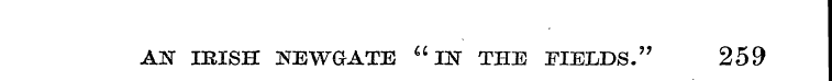 AN IRISH NEWGATE " IN THE FIELDS." 259