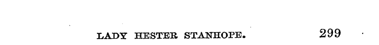 LADY HESTER STANHOPE. 299