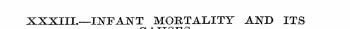 XXXIIL—INFANT MORTALITY AND ITS