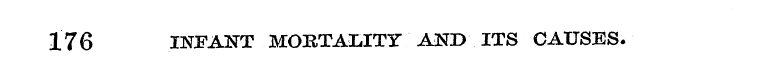 176 infant mortality; and its causes.