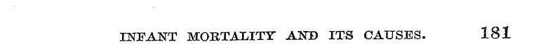 INFANT MORTALITY AND ITS CAUSES. 181