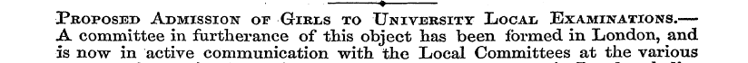 -• Proposed Admission of Girls to Univer...