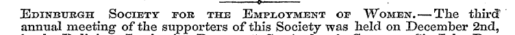 o Edinburgh Society for the Employment o...