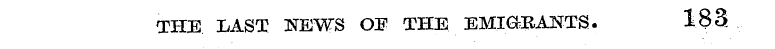 THE LAST NEWS OF THE IMiaEMTS. 183