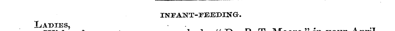infant-feeding. Ladies, in