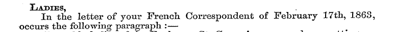 Ladie In the s, letter of your French Co...