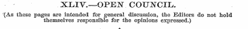 .XLIV.—OPEN. COUNCIL. (As these pages th...