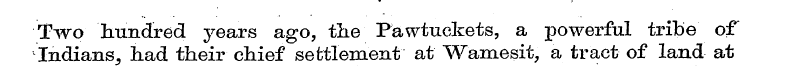Two hundred years ago, the Fawtuckets, a...