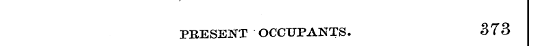 PRESENT OCCUPANTS. 373