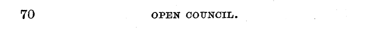70 OPEN COUNCIL.