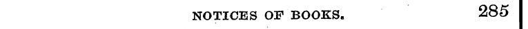 NOTICES OF BOOKS. 285