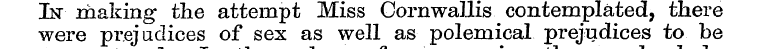 In making the attempt Miss Cornwallis co...