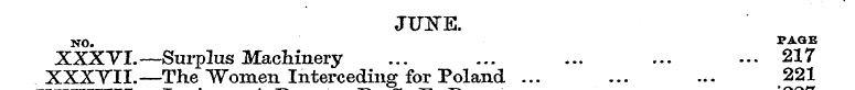 JUNE. NO. PAGE XXXYI. —Surplus Machinery...