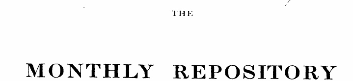 THE MONTHLY REPOSITORY KOR. 1836.