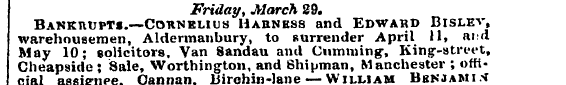 Friday, March 89. Bankrupts.—Cornelius H...