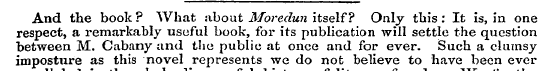 And the book ? What about Moredun itself...