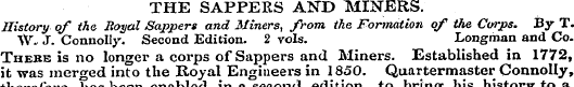 THE SAPPERS AND MINERS. History of the H...