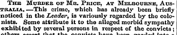 This Murder of Mr. Price, at Melbourne, ...