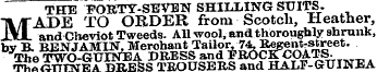 THE FOKTY-SEVEN SHILLING SUITSMADE TO OR...
