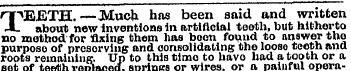 nnEETH.—Much has been said and written J...