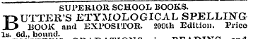 SUPERIOR SCHOOL BOOKS. BUTTER'S ETYMOLOG...